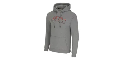 SUDADERA CON CAPUCHA ESSENTIAL GRIS CLARO JASPEADO - 3PW2500170