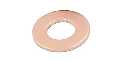 Copper gasket 6mm x 10mm, 1mm thick