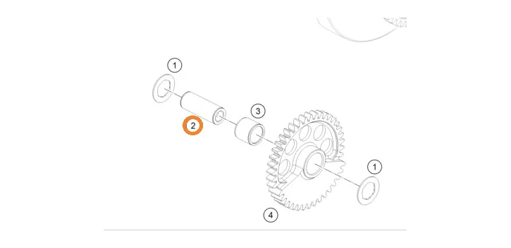 KTM BEARING BOLT 15MM x 49MM 61730058050