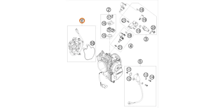 KTM 690 TPS THROTTLE POSITION SENSOR . 07-10