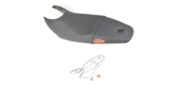 ASIENTO KTM SUPERDUKE 990 LOGO NARANJA 6100704000047