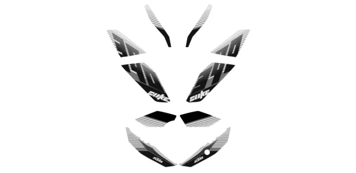 DECAL KIT 390 DUKE WHITE