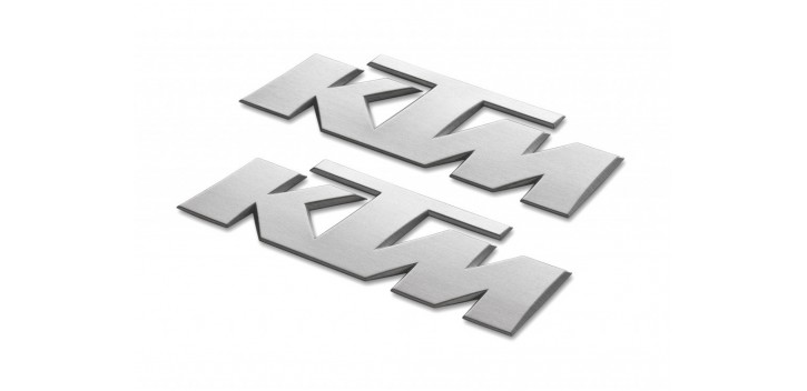 KTM 3D STICKER SILVER