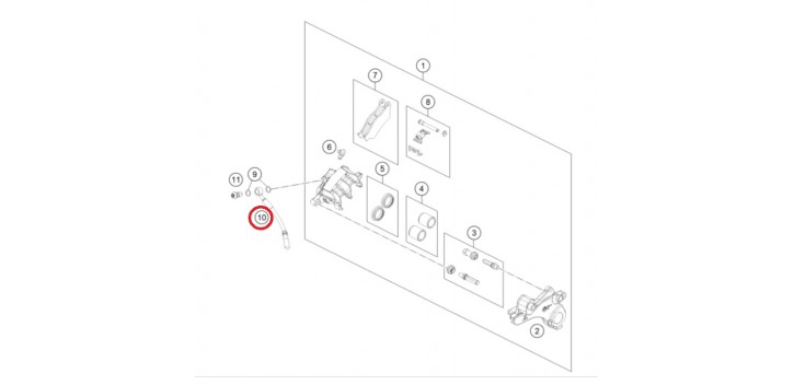 Brake line, rear brake caliper BY KTM 790 ADVENTURE 21-22