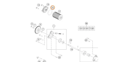 O-RING KTM OIL FILTER 39,34X2,62