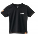KIDS RACING TEE BLACK 116/XS