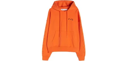 DIAGONAL HOODIE ORANGE S