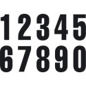 ADHESIVO NUMERO 1 3PIEZAS NEGRO 5''