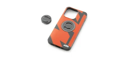 SOPORTE Y CARCASA KTM PARA SMARTPHONE IPHONE 14 PRO MAX