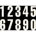 WHITE NUMBER 0 FOR DORSAL