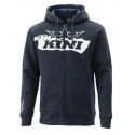SUDADERA KTM CON CAPUCHA Y CREMALLERA CON LOGOTIPO DESGARRADO