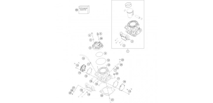 GASKET CONTROL COVER, RIGHT FOR KTM