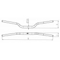 MANILLAR  KTM RENTHAL ANTRACITA PARA EXC / SX  / SMC A:110mm B:806mm C:81mm 7730210110017