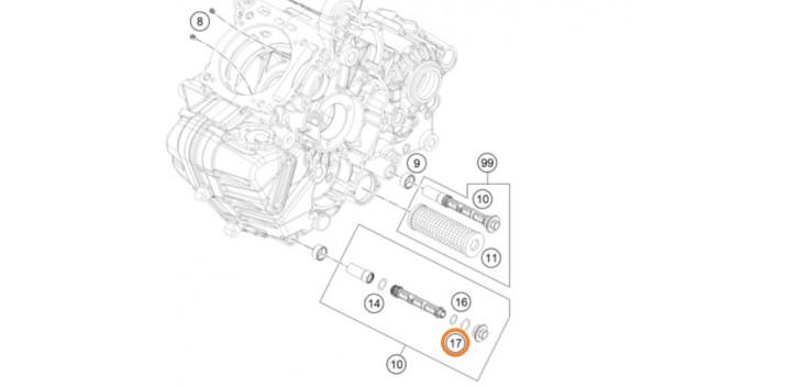 0770170200 JUNTA TÓRICA KTM 17,00 X 2,00
