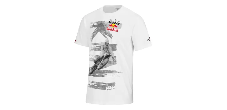 3KI25004690 CAMISETA KTM CON LOGO REDBULL KINI BLANCA